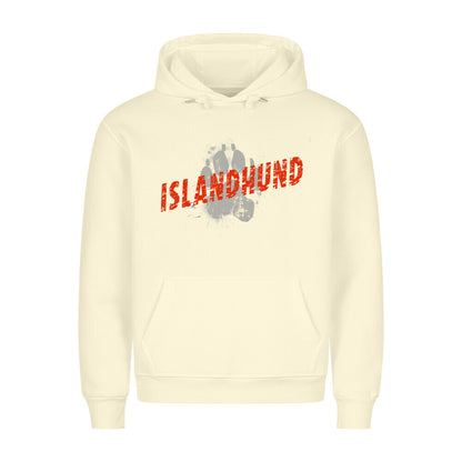 Premium Hoodie "Islandhund - PAW" Beige – hunde-shirt.de