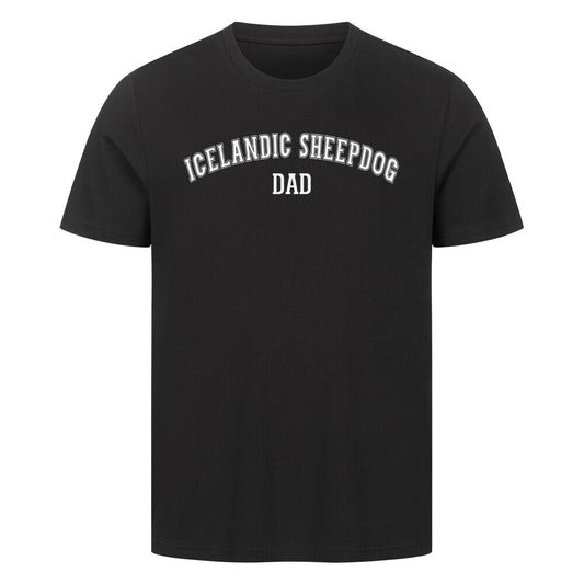 Premium T-Shirt "Icelandic Sheepdog - DAD" Schwarz – hunde-shirt.de