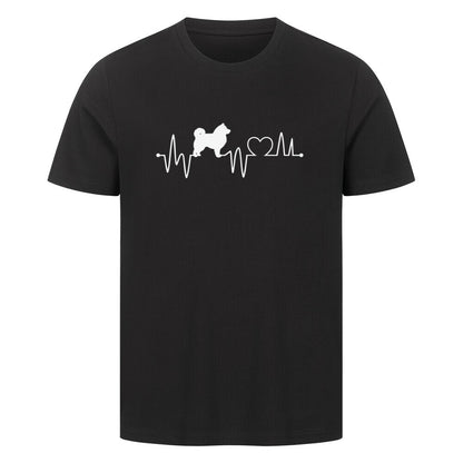 Premium T-Shirt "Icelandic Sheepdog - Heartbeat" Schwarz – hunde-shirt.de