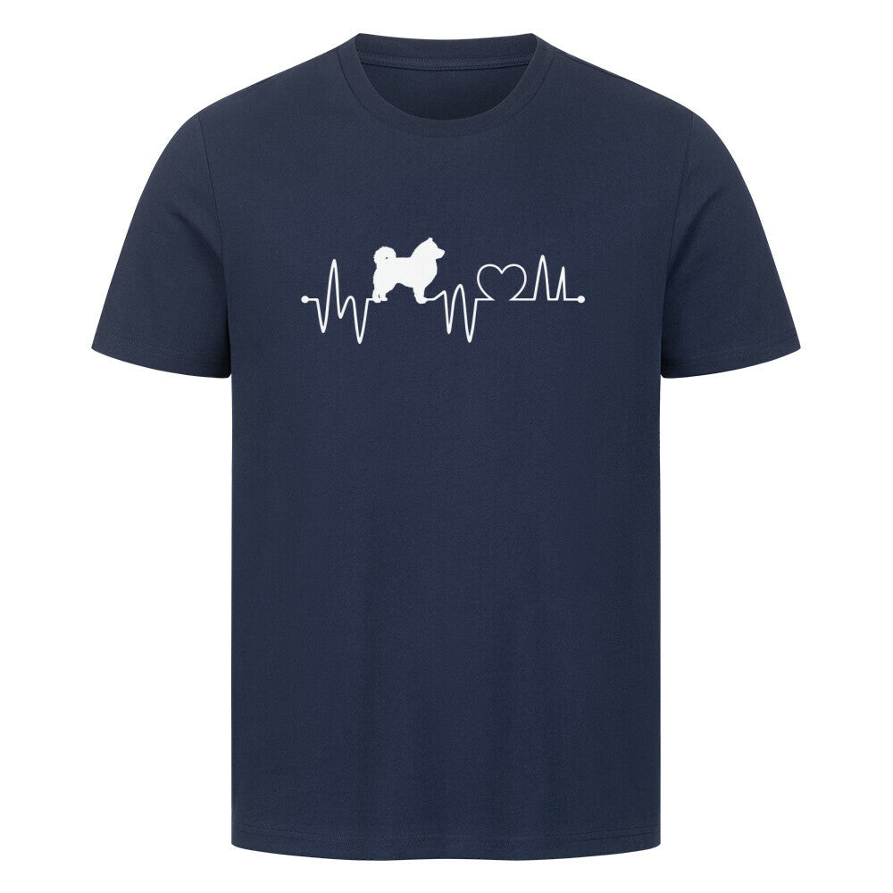 Premium T-Shirt "Icelandic Sheepdog - Heartbeat" French Navy – hunde-shirt.de