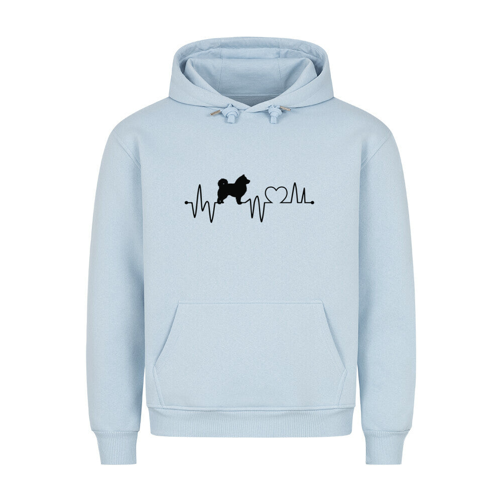 Premium Hoodie "Icelandic Sheepdog - Heartbeat" Babyblau – hunde-shirt.de