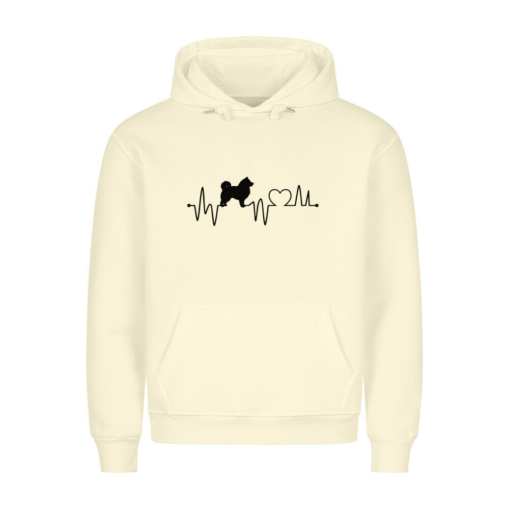 Premium Hoodie "Icelandic Sheepdog - Heartbeat" Beige – hunde-shirt.de