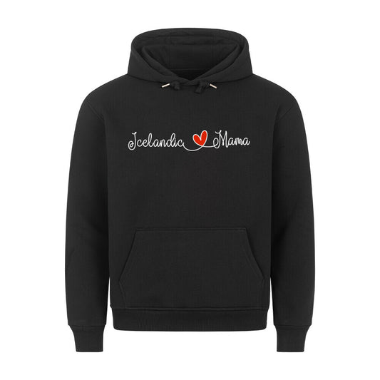 Premium Hoodie "Icelandic - Mama" Schwarz – hunde-shirt.de