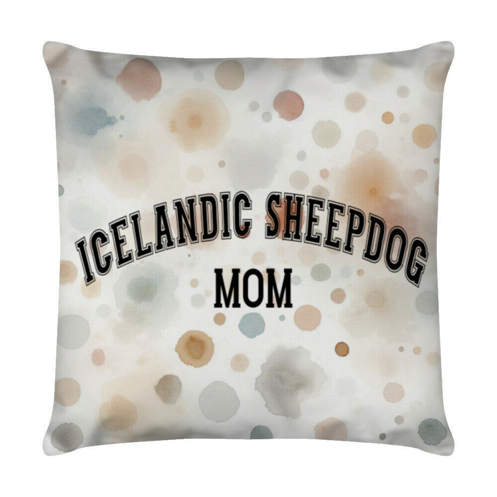 Kissen "Icelandic Sheepdog - MOM" Weiß – hunde-shirt.de