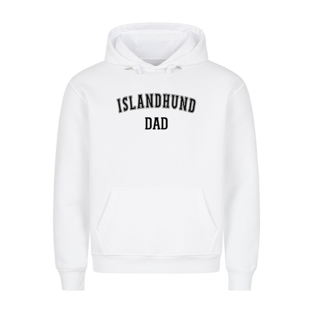 Premium Hoodie "Islandhund - DAD" Weiß – hunde-shirt.de