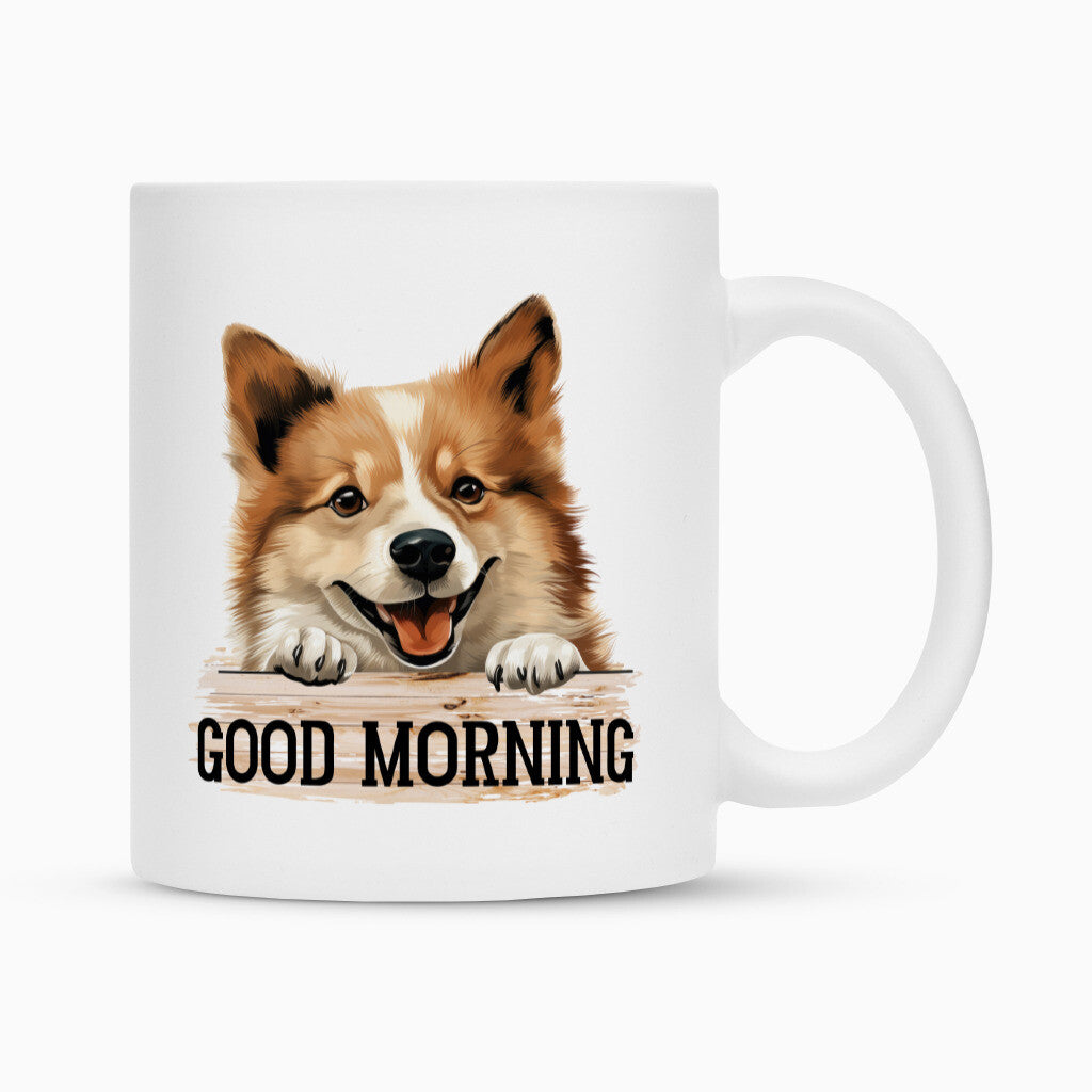 Tasse "Icelandic Sheepdog - Good Morning" Weiß – hunde-shirt.de