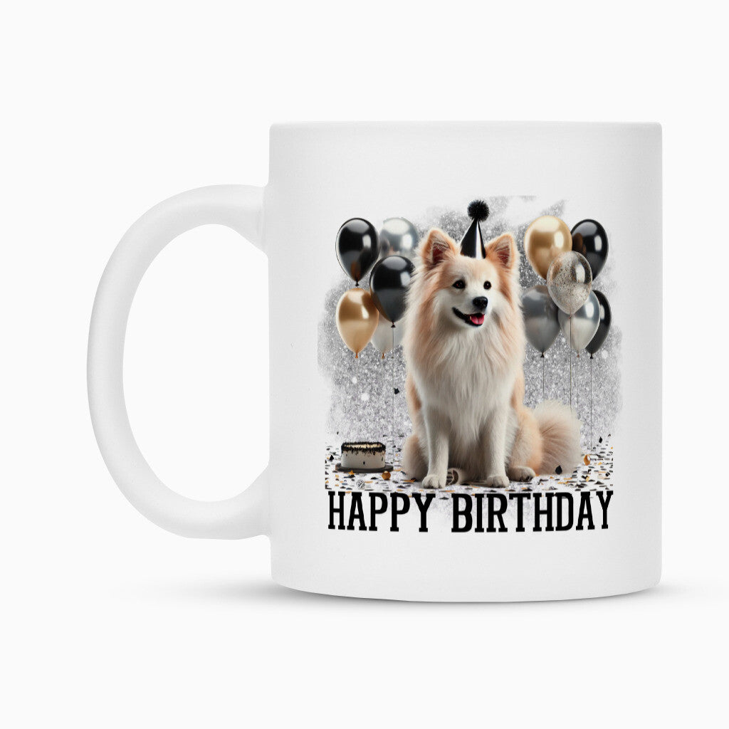 Tasse "Icelandic Sheepdog - Happy Birthday II" – hunde-shirt.de