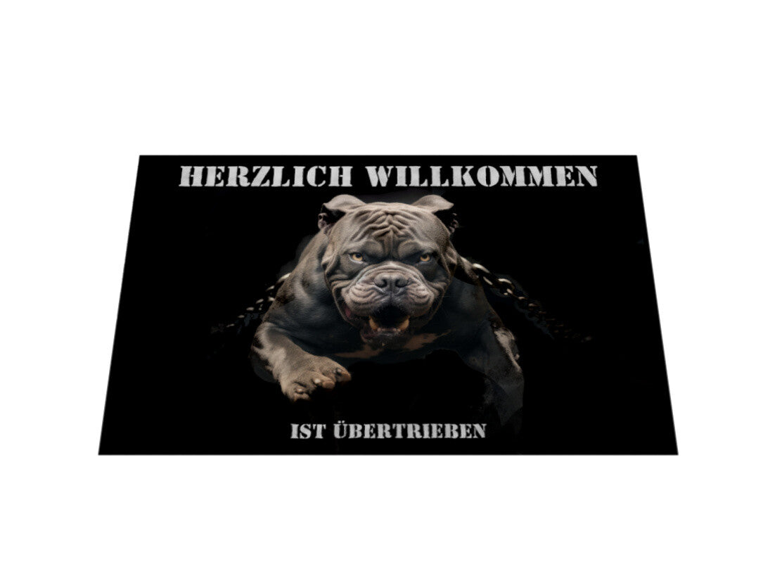 Fußmatte "American Bully XL / XXL - Herzlich Willkommen..." – hunde-shirt.de