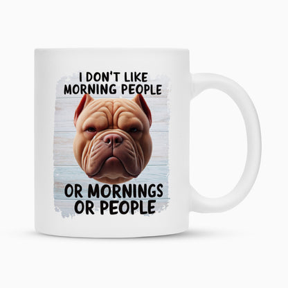 Tasse "American Bully XL / XXL - Morning People" Weiß – hunde-shirt.de