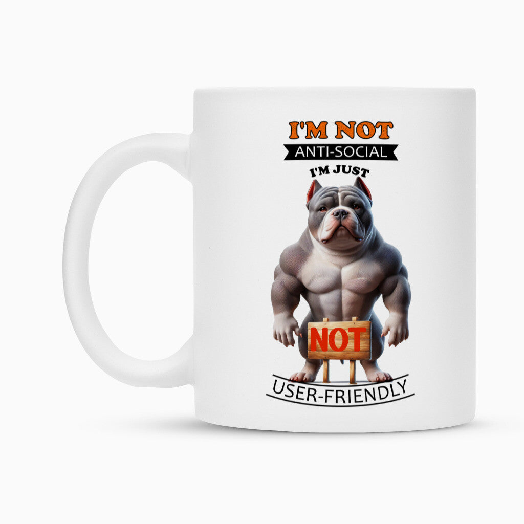 Tasse "American Bully XL / XXL - Anti-Social" – hunde-shirt.de