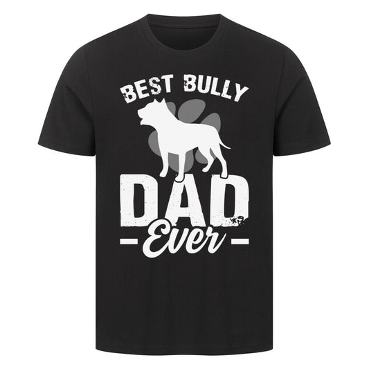 Premium T-Shirt "American Bully XL / XXL - Best Dad" Schwarz – hunde-shirt.de