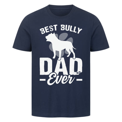 Premium T-Shirt "American Bully XL / XXL - Best Dad" French Navy – hunde-shirt.de