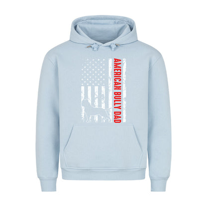 Premium Hoodie "American Bully XL / XXL - Bully Dad" Babyblau – hunde-shirt.de