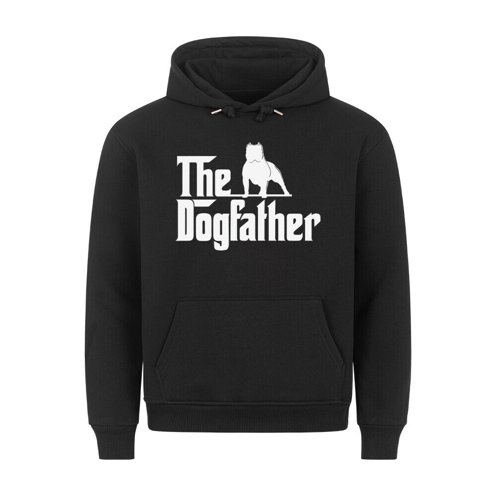 Premium Hoodie "American Bully XL / XXL - Dogfather" Schwarz – hunde-shirt.de