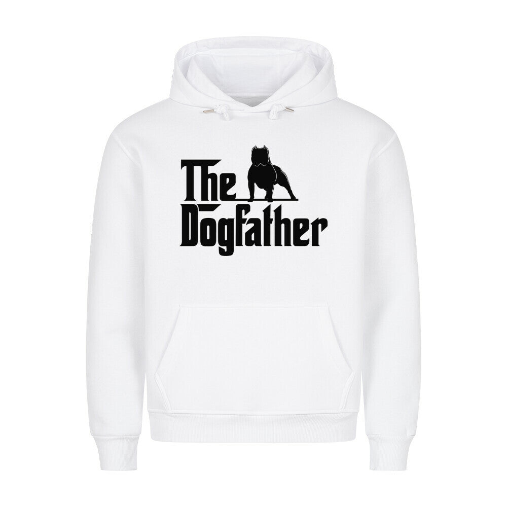 Premium Hoodie "American Bully XL / XXL - Dogfather" Weiß – hunde-shirt.de