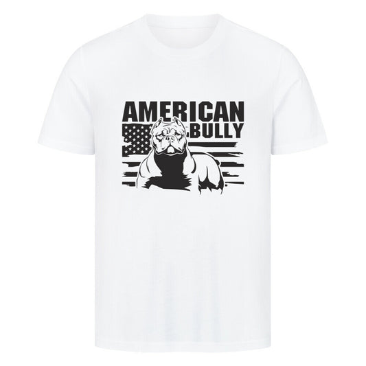 Premium T-Shirt "American Bully XL / XXL - Statement" Weiß – hunde-shirt.de