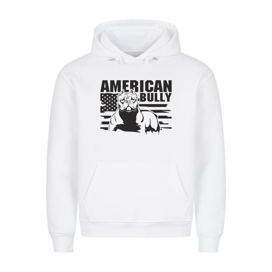 Premium Hoodie "American Bully XL / XXL - Statement" Weiß – hunde-shirt.de