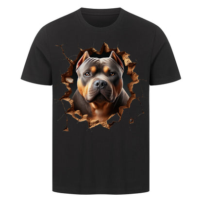 Premium T-Shirt "American Bully XL / XXL - Look" Schwarz – hunde-shirt.de