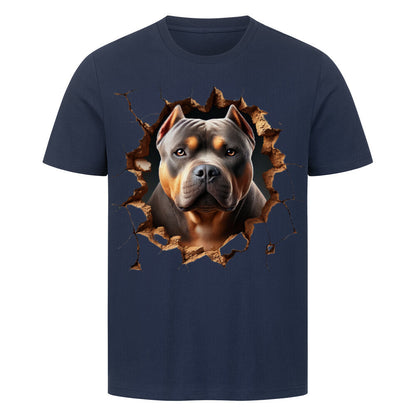 Premium T-Shirt "American Bully XL / XXL - Look" French Navy – hunde-shirt.de