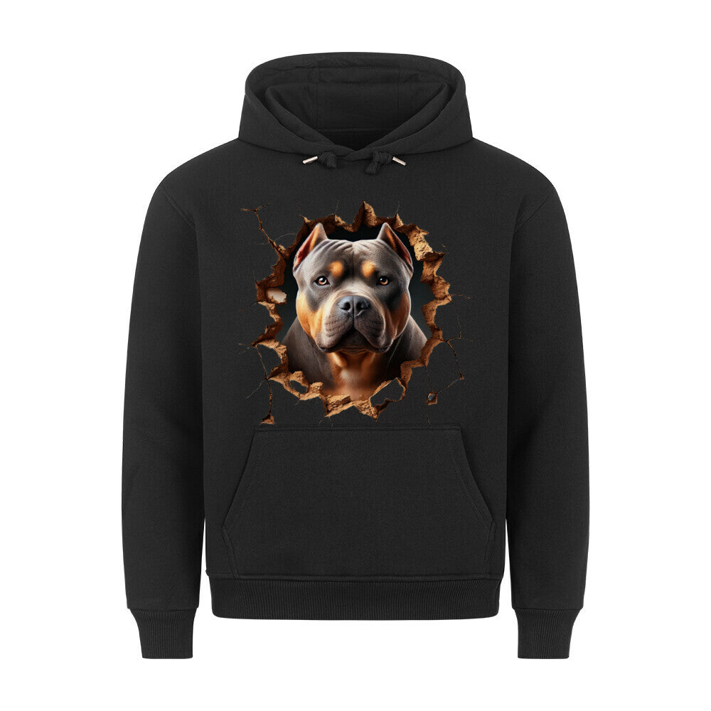 Premium Hoodie "American Bully XL / XXL - Look" Schwarz – hunde-shirt.de