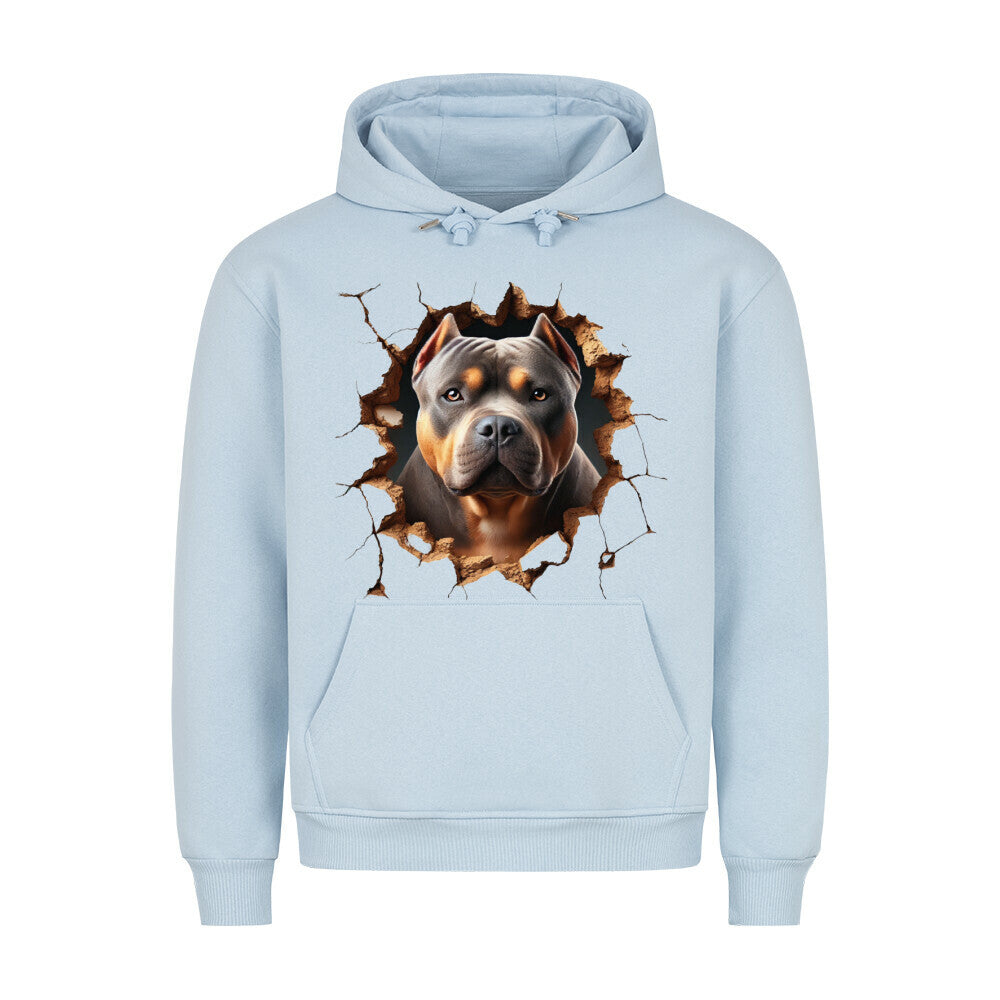 Premium Hoodie "American Bully XL / XXL - Look" Babyblau – hunde-shirt.de