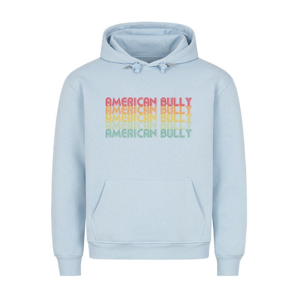 Premium Hoodie "American Bully XL / XXL - RETRO" Babyblau – hunde-shirt.de