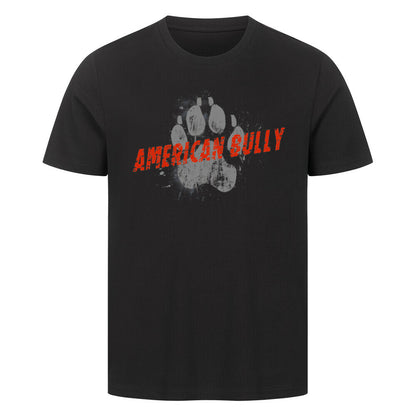 Premium T-Shirt "American Bully XL / XXL - PAW" Schwarz – hunde-shirt.de