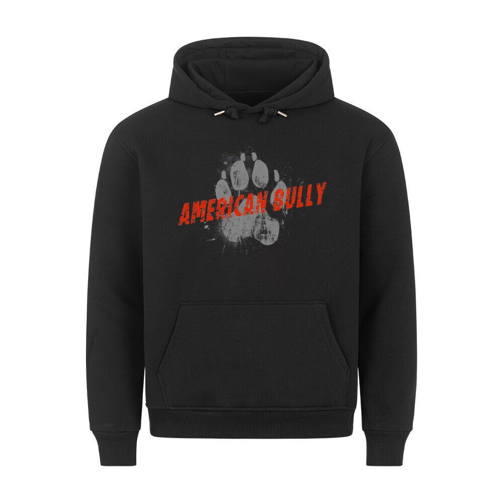 Premium Hoodie "American Bully XL / XXL - PAW" Schwarz – hunde-shirt.de