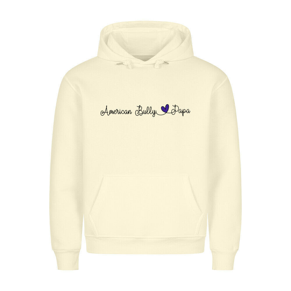 Premium Hoodie "American Bully XL / XXL - Papa" Beige – hunde-shirt.de