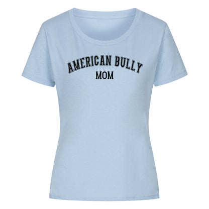 Premium Organic Damen-Shirt "American Bully - MOM" Sky Blue – hunde-shirt.de