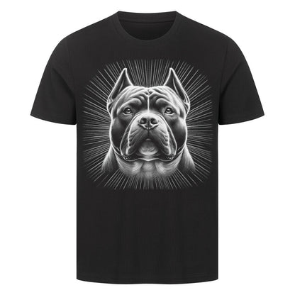 Premium T-Shirt "American Bully - Shining" Schwarz – hunde-shirt.de