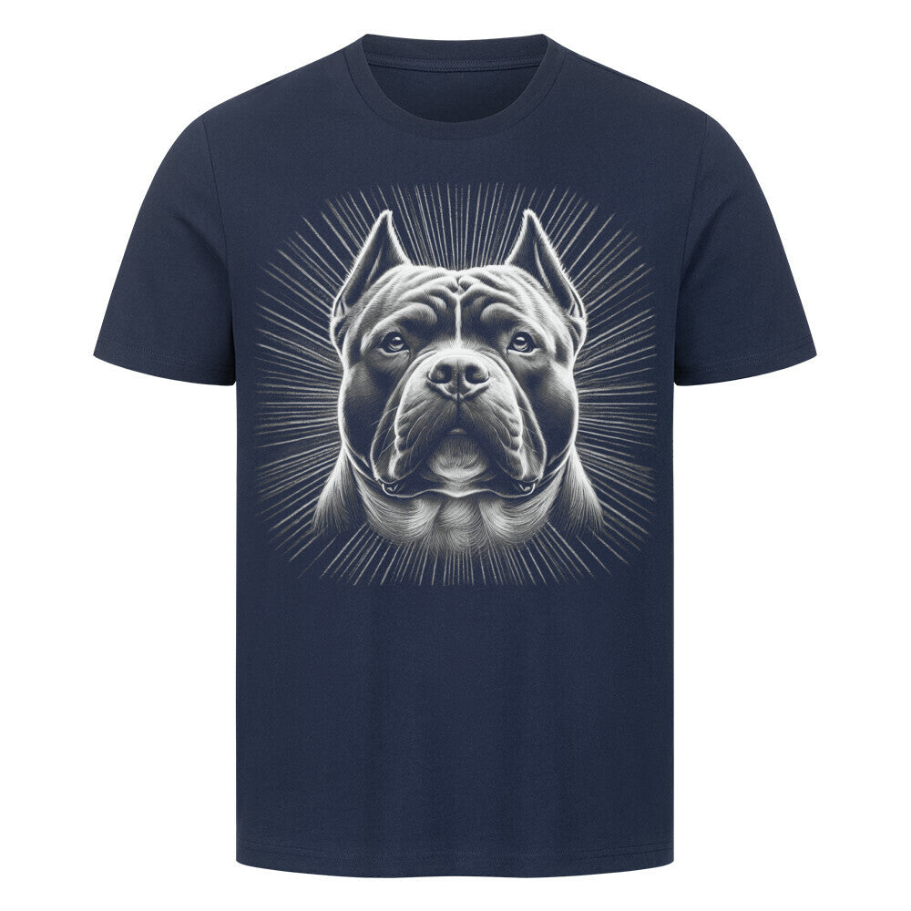 Premium T-Shirt "American Bully - Shining" French Navy – hunde-shirt.de