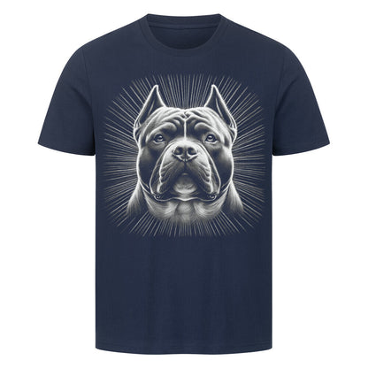 Premium T-Shirt "American Bully - Shining" French Navy – hunde-shirt.de