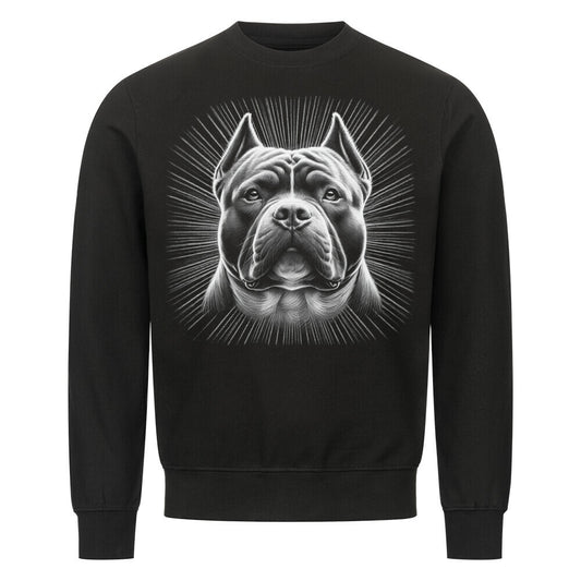 Premium Sweatshirt "American Bully - Shining" Schwarz – hunde-shirt.de