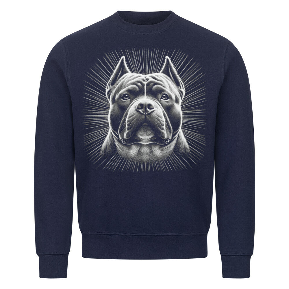 Premium Sweatshirt "American Bully - Shining" Navy Blue – hunde-shirt.de