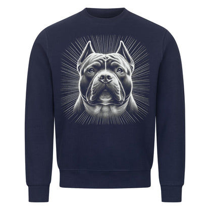 Premium Sweatshirt "American Bully - Shining" Navy Blue – hunde-shirt.de