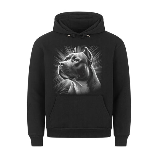 Premium Hoodie "American Bully - Bright" Schwarz – hunde-shirt.de