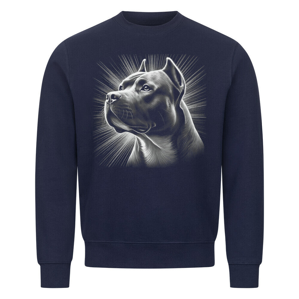 Premium Sweatshirt "American Bully - Bright" Navy Blue – hunde-shirt.de