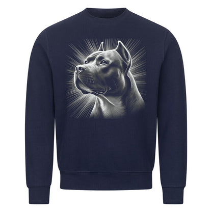 Premium Sweatshirt "American Bully - Bright" Navy Blue – hunde-shirt.de