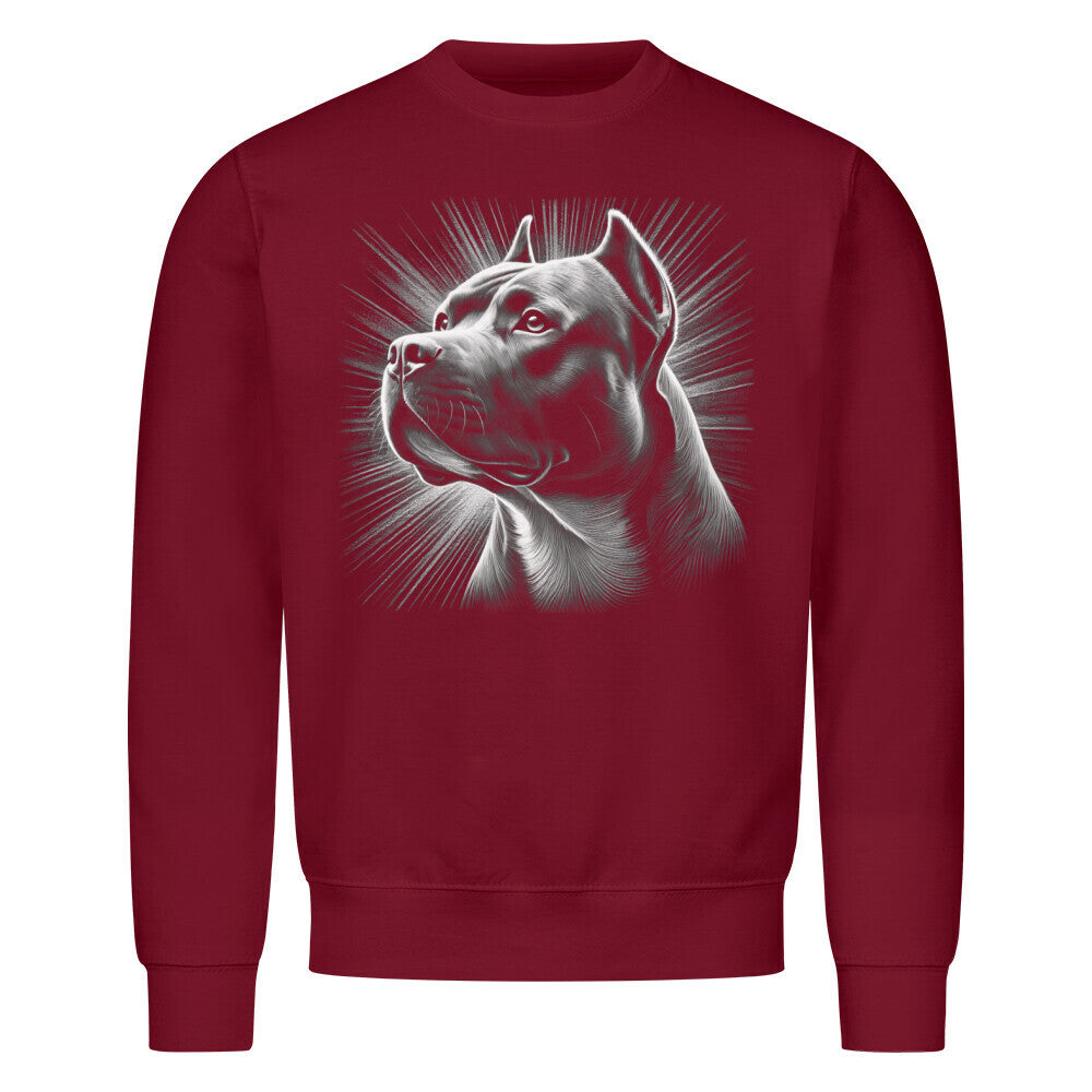 Premium Sweatshirt "American Bully - Bright" Burgunder – hunde-shirt.de