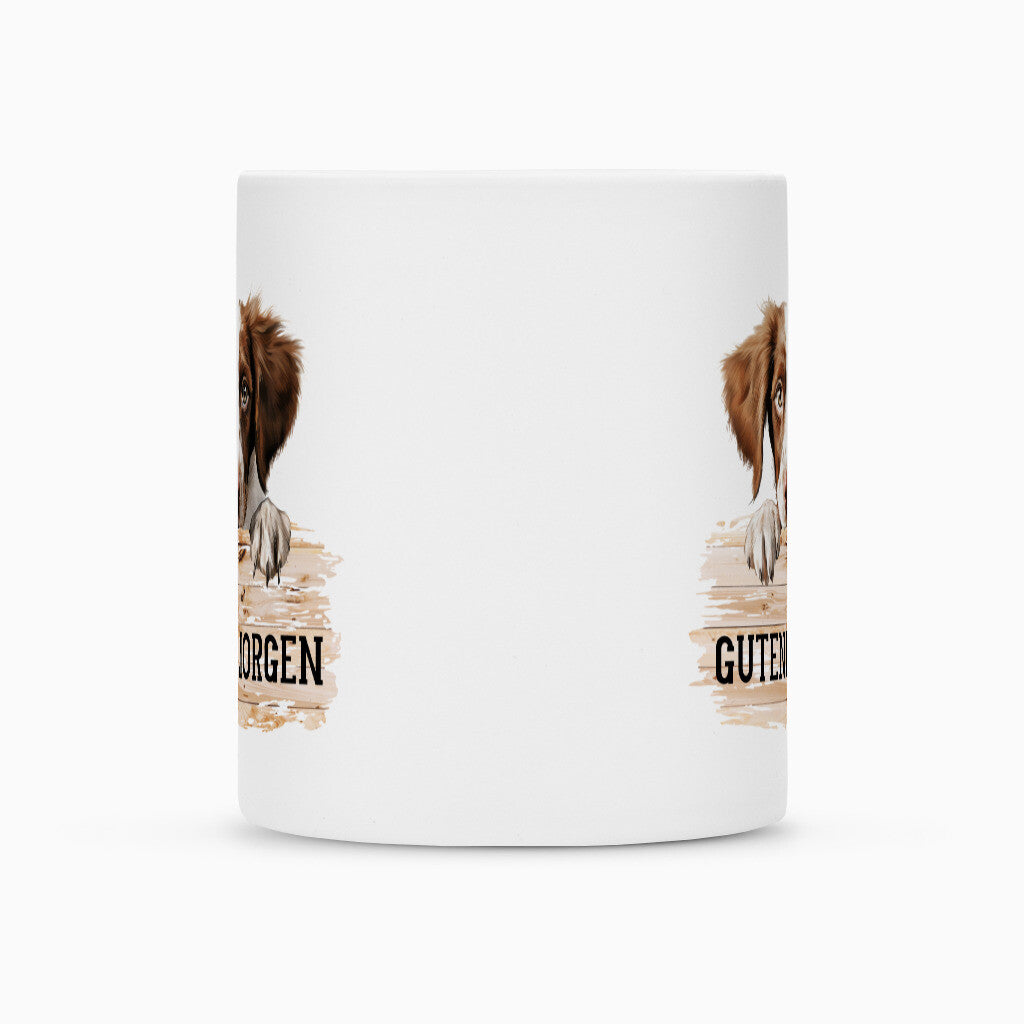 Tasse "Brittany Spaniel - Guten Morgen" – hunde-shirt.de