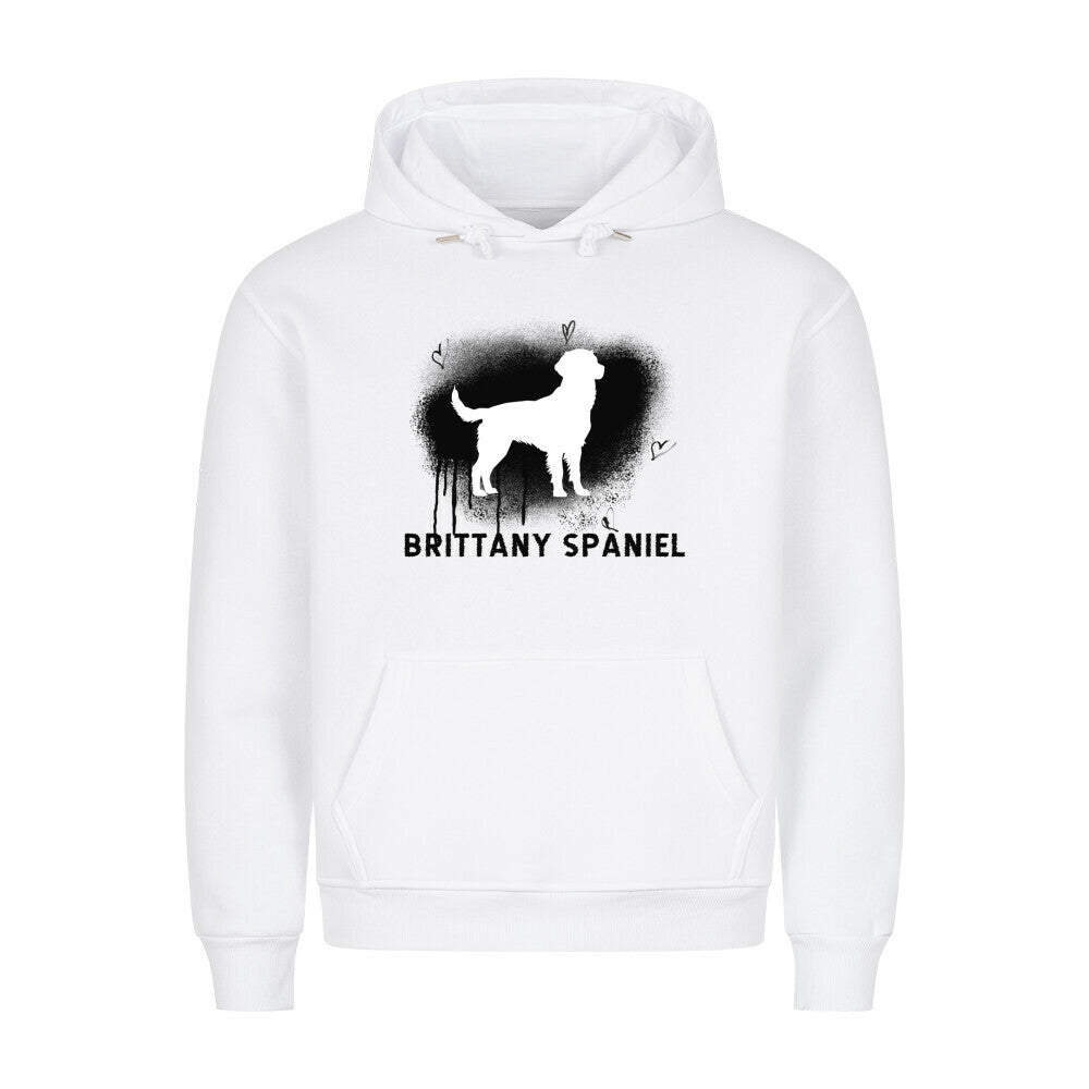 Premium Hoodie "Brittany Spaniel - Brush" Weiß – hunde-shirt.de