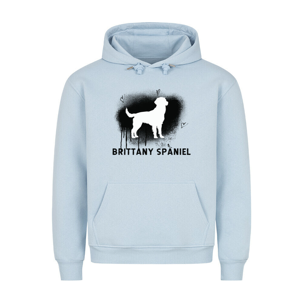 Premium Hoodie "Brittany Spaniel - Brush" Babyblau – hunde-shirt.de