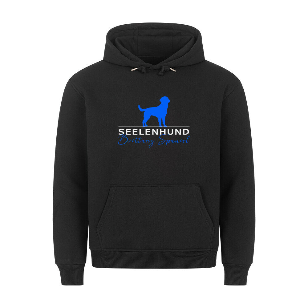 Premium Hoodie "Brittany Spaniel - Seelenhund" Schwarz – hunde-shirt.de