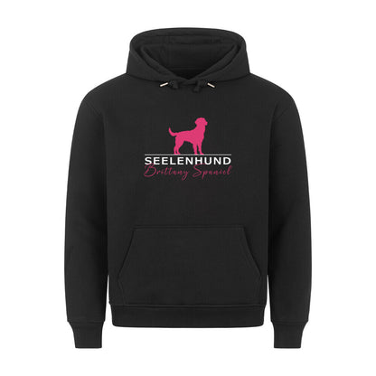 Premium Hoodie "Brittany Spaniel - Seelenhund" Schwarz – hunde-shirt.de