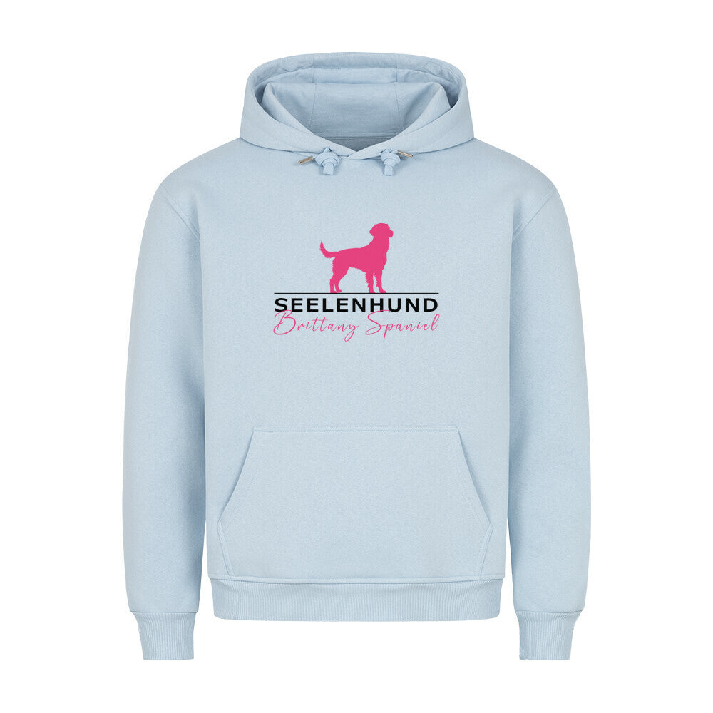 Premium Hoodie "Brittany Spaniel - Seelenhund" Babyblau – hunde-shirt.de