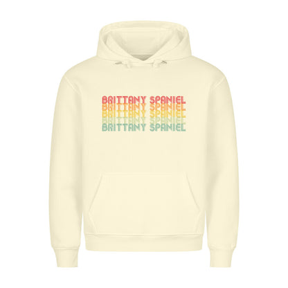 Premium Hoodie "Brittany Spaniel - RETRO" Beige – hunde-shirt.de