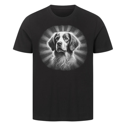 Premium T-Shirt "Brittany Spaniel - Bright" Schwarz – hunde-shirt.de