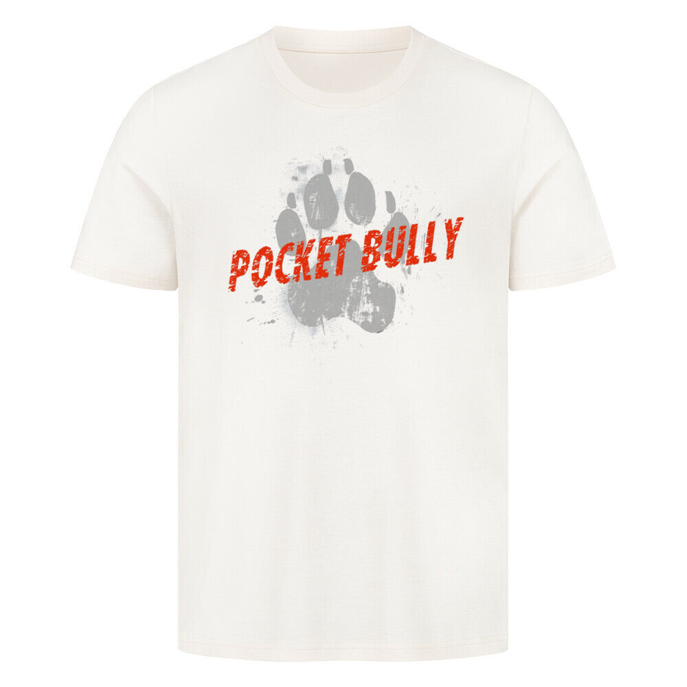 Premium T-Shirt "American Bully - Pocket PAW" Natural Raw – hunde-shirt.de