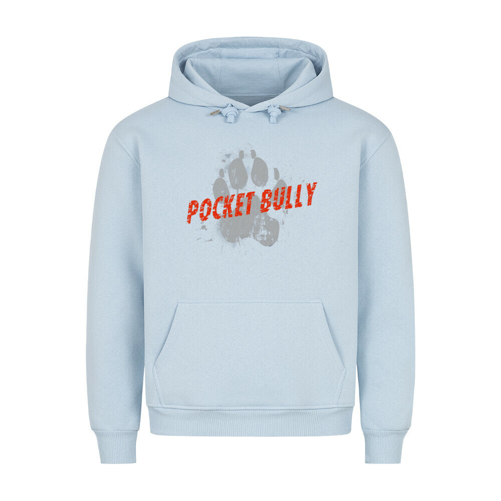 Premium Hoodie "American Bully - Pocket PAW" Babyblau – hunde-shirt.de